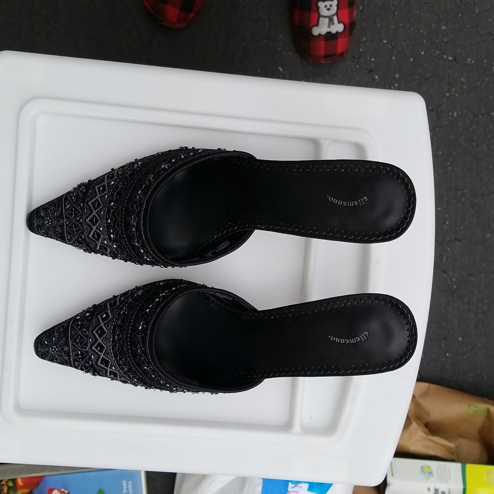 Unworn beaded heels